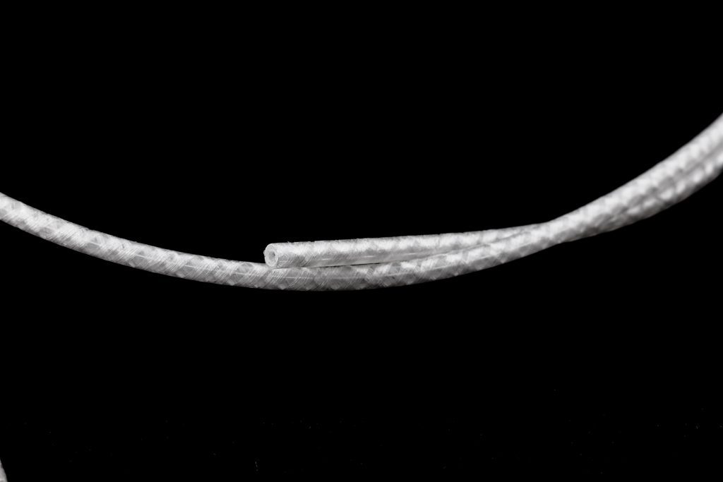 high pressure tubing with textile braid