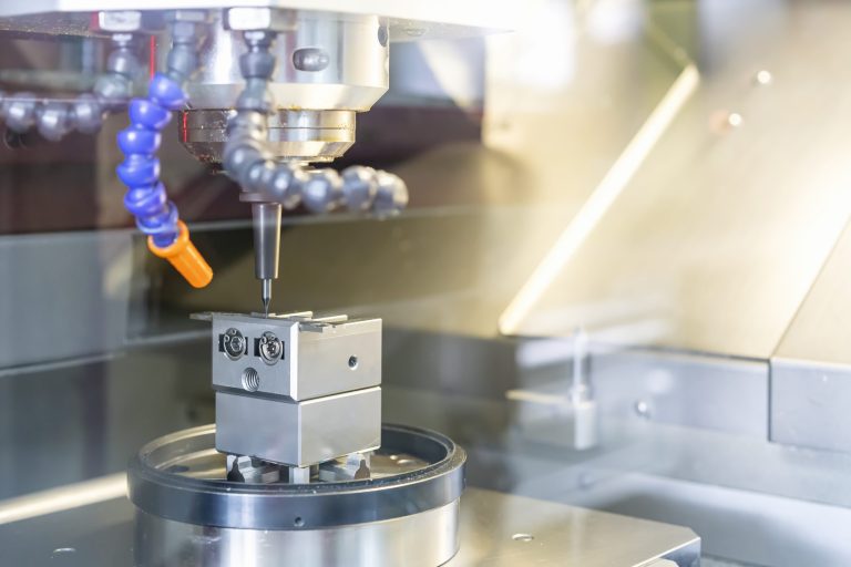 edm wire cutting machine in action